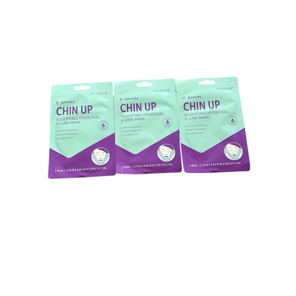 K-Beauty Chin Up Sculpting Hydrogel V-Line Masks- bundle of 3